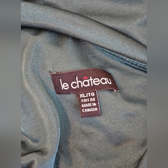 Le Chateau Teal One Shoulder Dress - Picture 2 of 2